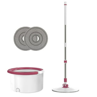 Finelylove Spin Mop and Bucket with Wringer Set, Support Self Separation Sewage and Clean Water, Telescopic Stainless-Steel Mop Cleaning Bucket Mop