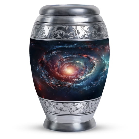 Spin Of Starry Skies Cremation Urn, Decorative Large Urns, Funeral Urns For Adult Ashes Men, 10 Inch Memorial Urn Loved Ones, Urns For Human Ashes Adult Female & Male, Burial Urns For Cremated Remains