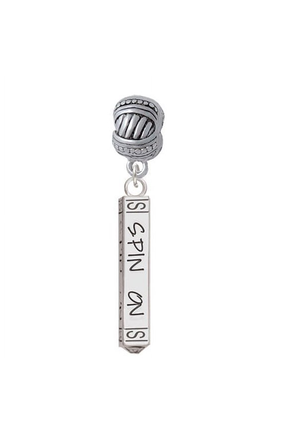 Spin On Bar - Large Rope with Cross Beads Charm Bead