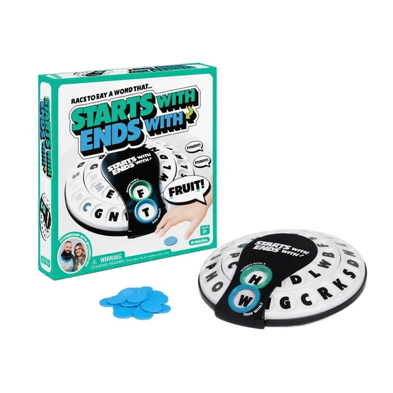 Spin & Shout Vocabulary Game, Fast-Paced Letter Spinning Game with Tokens & Challenge Categories, 2-8 Players for Parties & Gatherings