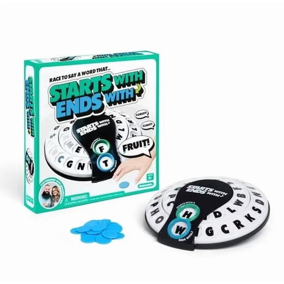 Spin & Shout Word Game for Adults, Fast-Paced Vocabulary Party Game with Letter Wheels, Spinner Device & 20 Tokens for Game Nights, Travel & Group Gatherings