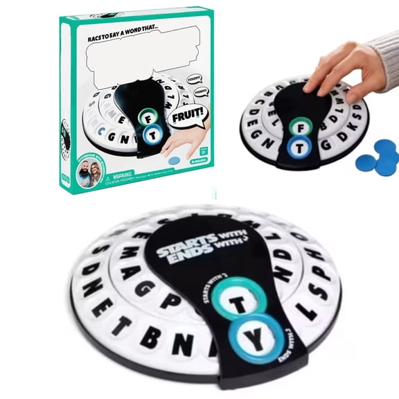 Spin & Shout Word Game, Rapid Combination Vocabulary Challenge Set, Mini Travel Spinner With Token Pack, Competitive Social Toy For Friend Gatherings And Backyard Camping Trips