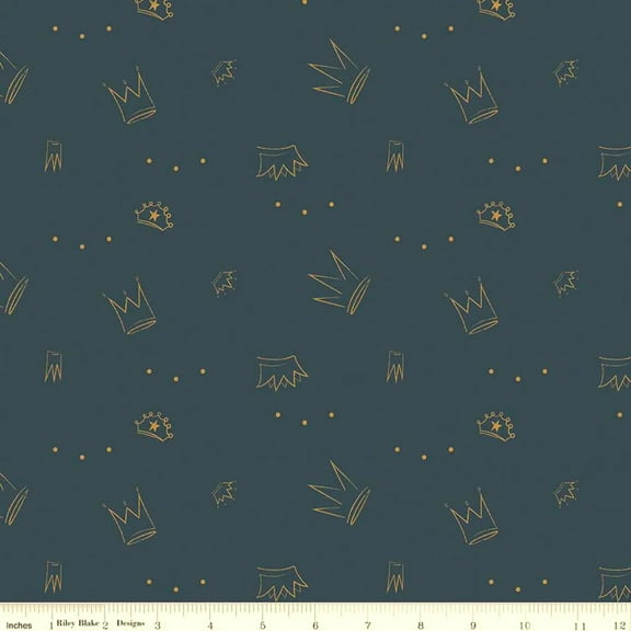 Spin and Twirl Crowns Oxford Cotton Fabric