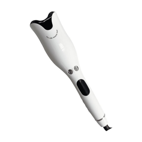 Spin n Curl Ceramic Rotating Curler - White Rose-shaped large wave intelligent curling iron with negative ions - non-irritating lazy hair curler