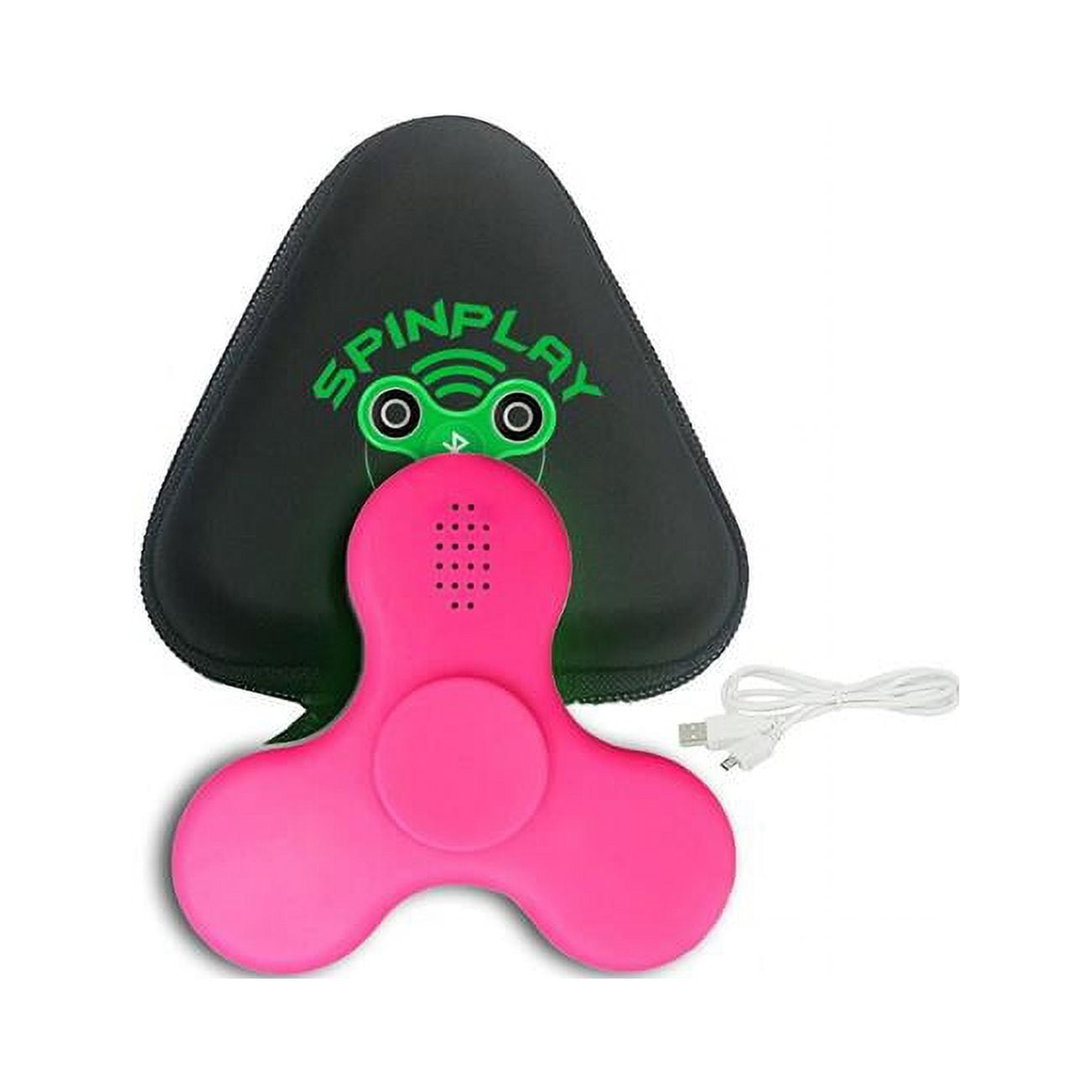 SpinPlay SPINPLAY-PNK Fidget Spinner Bluetooth Speaker with LED Lights, Pink