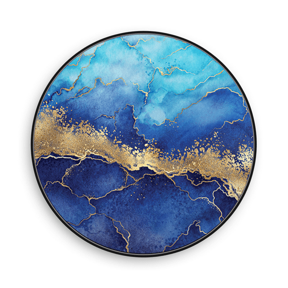 SpinPop Cell Phone Pop Grip Holder, Gold Foil Marble Design