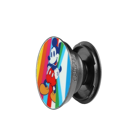 SpinPop Universal Phone Grip and Kickstand for Phones and Tablets - Disney Mickey Rainbow