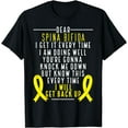 thumbnail image 1 of Spina Bifida Awareness I will get back up Yellow Ribbon T-Shirt, 1 of 4