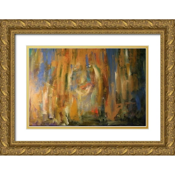 Spina, Phyllis 18x13 Gold Ornate Wood Framed with Double Matting Museum Art Print Titled - Rising Frustrations