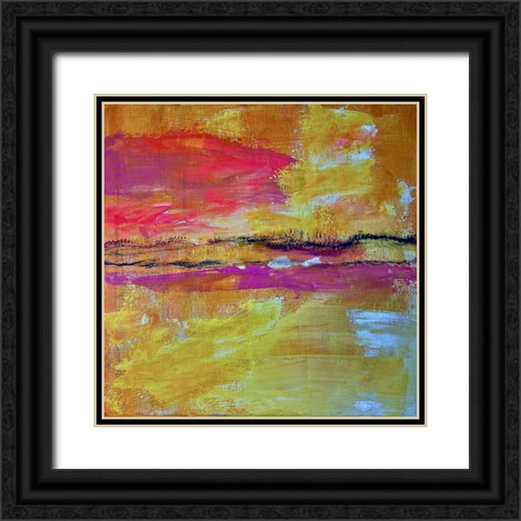 Spina, Phyllis 20x20 Black Ornate Wood Framed with Double Matting Museum Art Print Titled - Heat Wave
