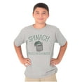 thumbnail image 1 of Spinach Makes Ya Stronger Popeye Crewneck T Shirts Boy Girl Teen Brisco Brands M, 1 of 5