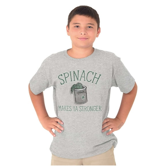 Spinach Makes Ya Stronger Popeye Crewneck T Shirts Boy Girl Teen Brisco Brands M
