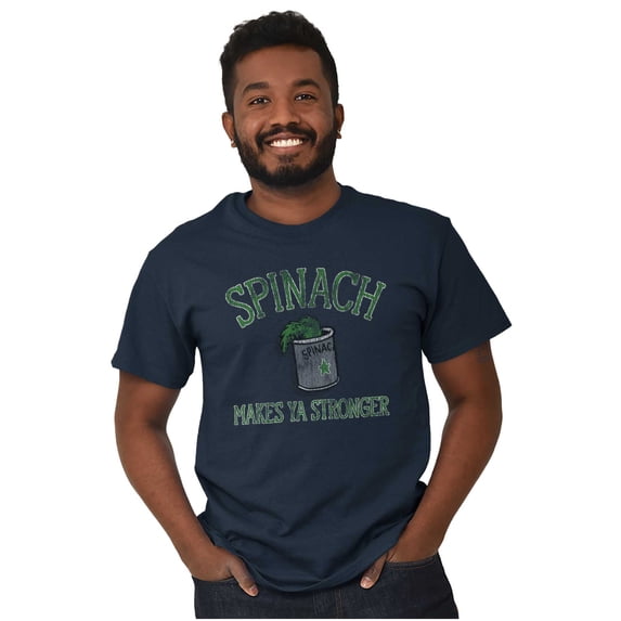 Spinach Makes Ya Stronger Popeye Men's Graphic T Shirt Tees Brisco Brands L