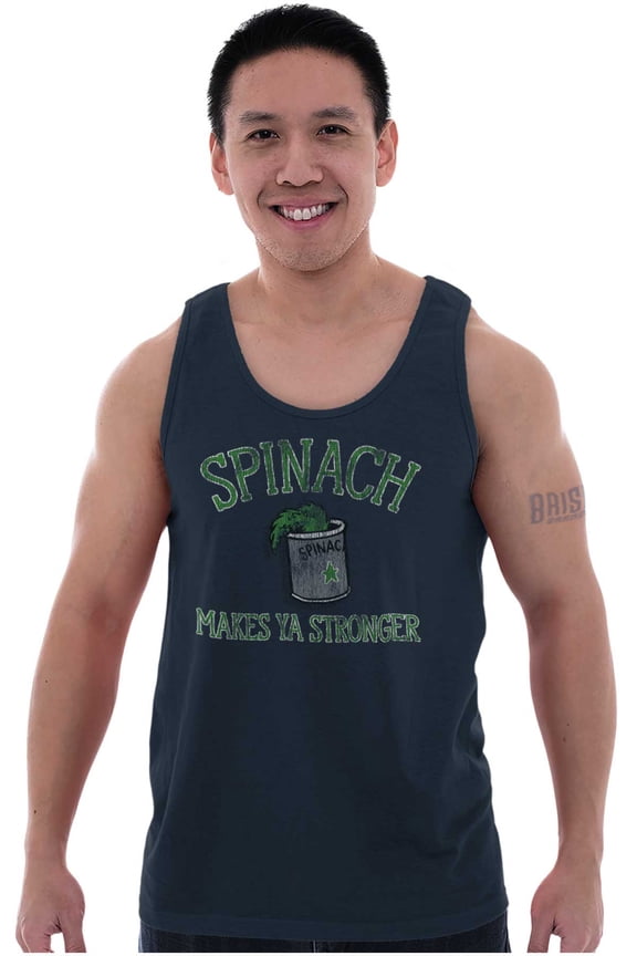 Spinach Makes Ya Stronger Popeye Tank Top T Shirts Men Women Brisco Brands 2X