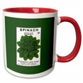 thumbnail image 1 of 3drose, Spinach Norfolk Savoy or Bloomsdale Vegetable Seed Packet, 15oz Two-tone Red Mug, 1 of 6
