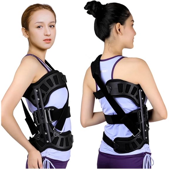 Spinal Back Orthosis, with Posture Correction, Adjustable Scoliosis Corrector, Adjuvant Therapy Back Brace, for Women and Men Back Postoperative Recovery