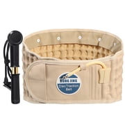 HONGJING Decompression Belt for Lower Back Pain Relief, Inflatable Back Brace with Hand Pump, One Size Fits 29-49 Waist