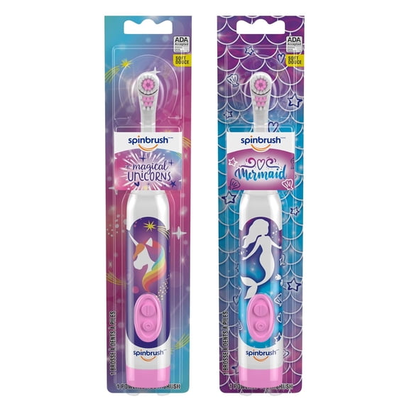 Spinbrush Mermaid And Unicorn Kids Electric Toothbrush, 1 Ea..