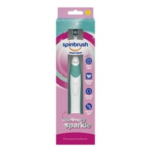 Spinbrush Smart Clean Kids Electric Toothbrush, Shimmery Sparkle, Battery-Powered, Ages 3+