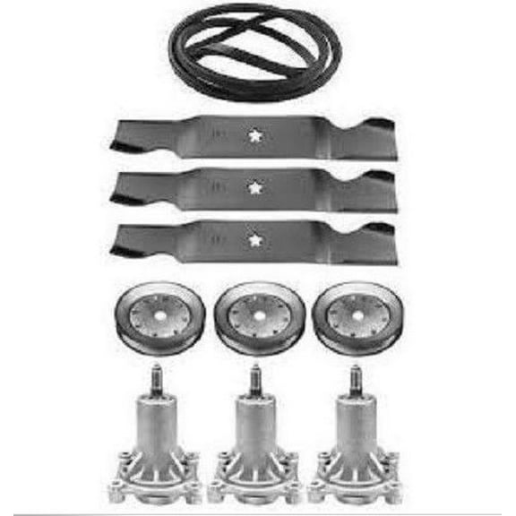 Spindle Assembly with Pulley Replaces AYP Spindle 187292 Pulley 153535