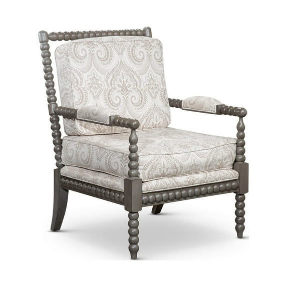 Spindle Chair, Spindle Accent Chair with Wood Frame for Living Room Bedroom Waiting Room, 27.75" W x 33.25" D x 40" H, I