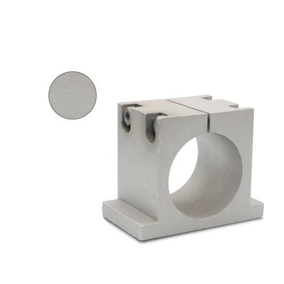 Spindle Motor Bracket, 65mm 80mm Silver Golden Aluminum Clamping Bracket For CNC Woodworking Spindle High Precision ,Easy to Use