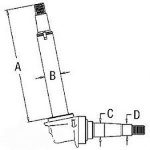 Spindle - Right Hand fits International 2300 384 354 364 B414 2350 444 434 3043928R1
