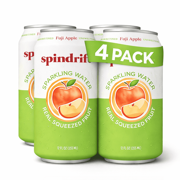 Spindrift Fuji Apple, 12 FL oz - ( 4 Pack )