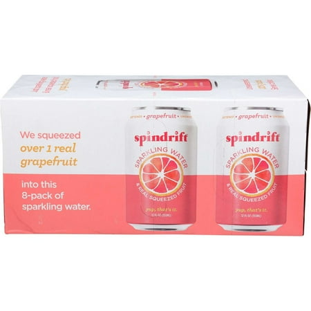 Spindrift Grapefruit Sparkling Water, 8 count -- 3 per Case.