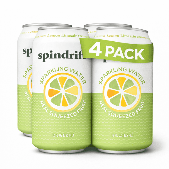 Spindrift Lemon Limeade, 12 FL oz - ( 4 Pack )