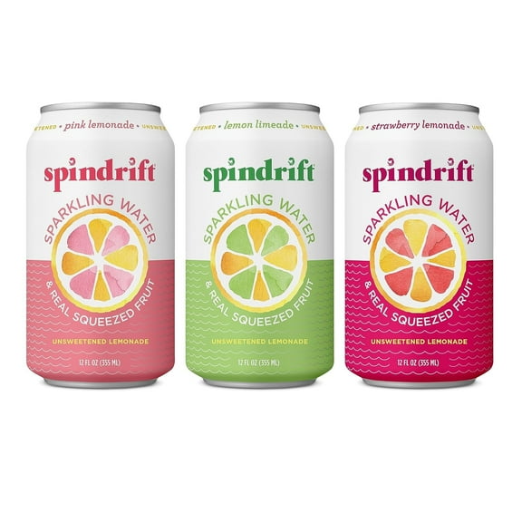 Spindrift Lemonade 3 Flavor Variety 20 Pack,12 Fl Oz (Pack of 20)