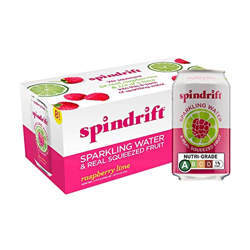 Spindrift Raspberry Lime Sparkling Water, 12 Fl. Oz. Cans (Pack of 8