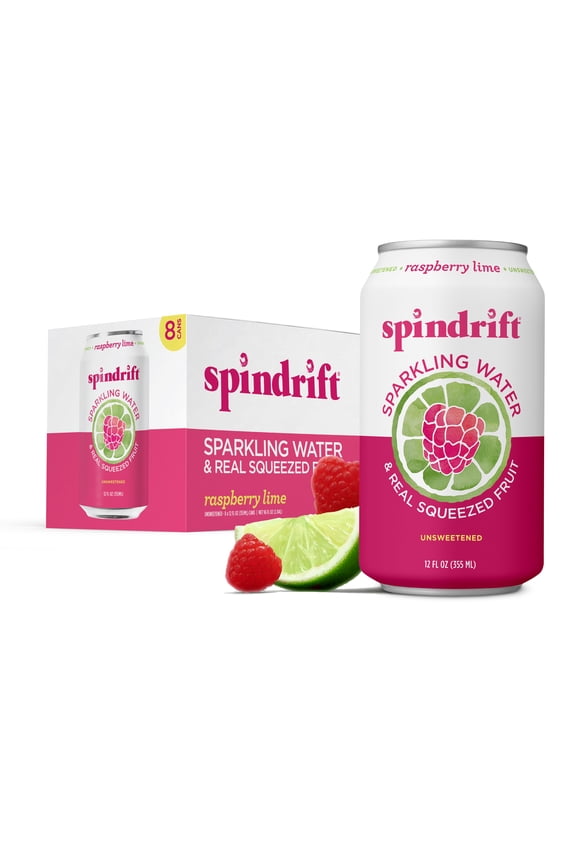 Sparkling Water, Raspberry Lime, 12 Fl Oz, 8 Ct