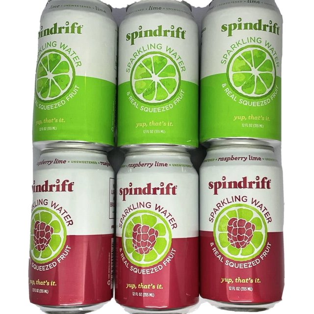 Spindrift Sparkling Water, Spindrift Raspberry Lime and Spindrift Lime