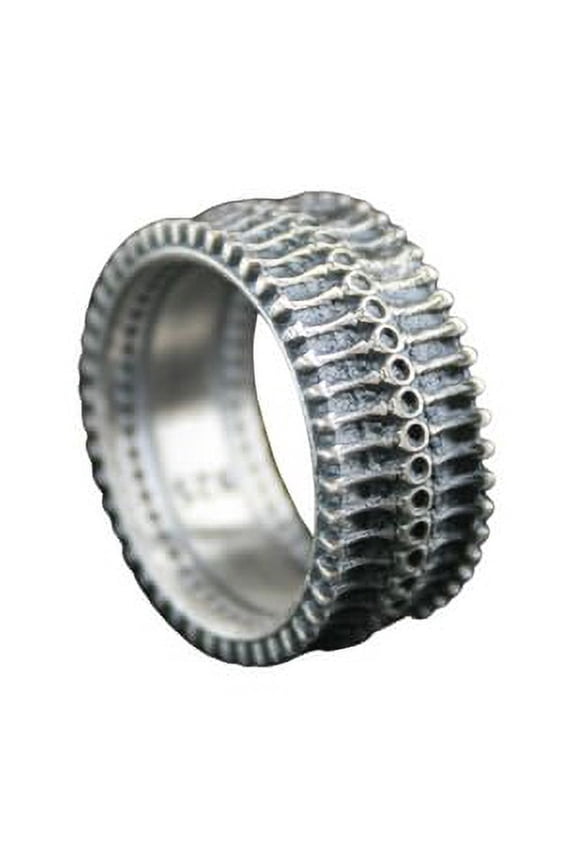 Spine Pattern 925 Sterling Silver Gothic Ring | 8