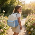 thumbnail image 1 of Spine Protection Ki*ds Backpack, Lightweight Elementary School Bag, Waterproof Contrast Color Rucksack, Load Reduction Daypack, Fashion Book Bag for Back to School Young Students Daily Carry, 1 of 6