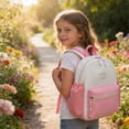 thumbnail image 1 of Spine Protection Ki*ds Backpack, Lightweight Elementary School Bag, Waterproof Contrast Color Rucksack, Load Reduction Daypack, Fashion Book Bag for Back to School Young Students Daily Carry, 1 of 6