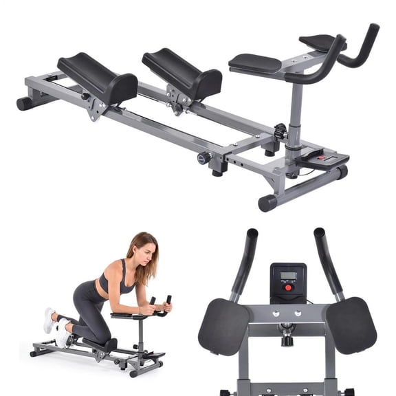 Spine Twist and Stretch Trainer, Adjustable Core Workout Machine for Home Gym with Digital Timer, Back Pain Relief and Waist Toning for Full Body Stretching