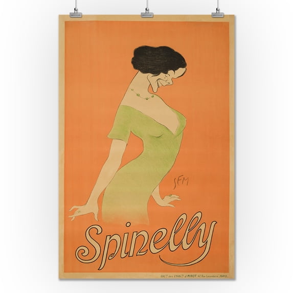 Spinelly Vintage Poster (artist: Sem) France (24x36 Giclee Gallery Print, Wall Decor Travel Poster)