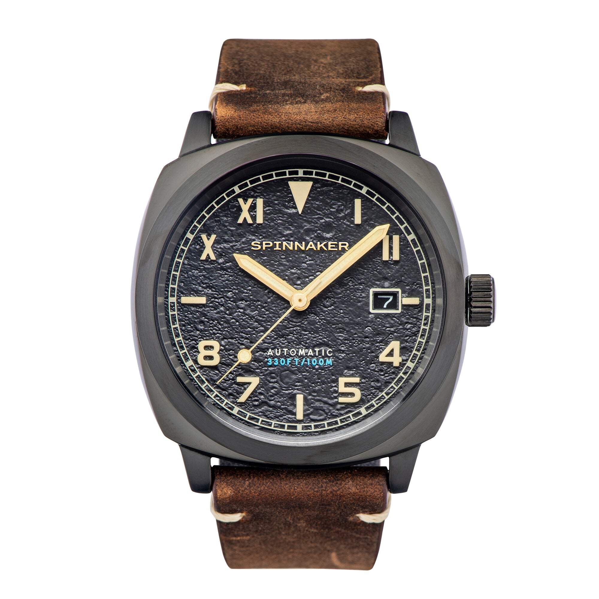 Spinnaker Hull Stainless Steel 42mm Japanese Quartz Wristwatch Brown Strap Steel Cognac Brown – Spinnaker Watches main image 3
