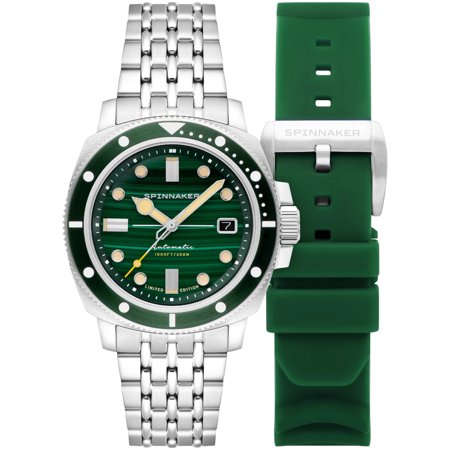 Spinnaker x Watches.com Hull Commander Automatic Malachite Limited Edition