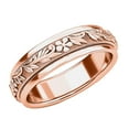 thumbnail image 1 of Spinner Anxiety Ring for Women 925 Sterling Silver Vermeil Rose Gold Plated Size 8 Birthday Christmas Gifts for Women, 1 of 6