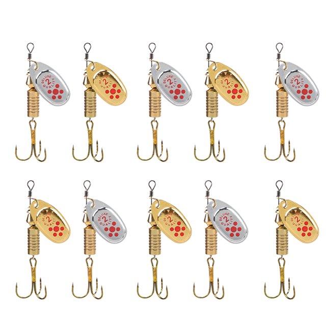 Spinner Baits 10pcs Spinnerbait Smooth Spoons Rigs Hard Metal