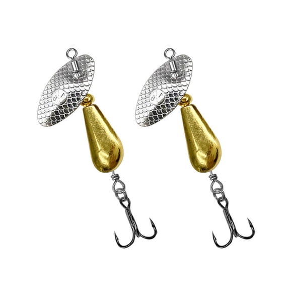 Spinner Baits Fishing Spoons Metal Lures Hard Fishing Lures with Hook for Trout Fishing Tackle Rotating Sequins Baits