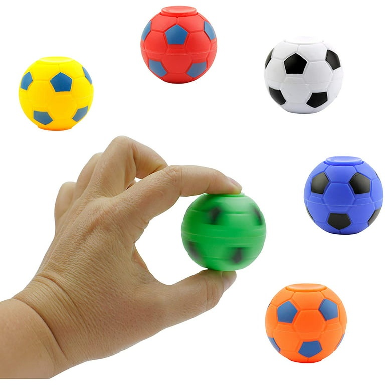 Spinner Balls 1.4''- Soccer Balls Assorted Colors Spinners - Fidget Toy  Balls in Bulk, 25 pcs 
