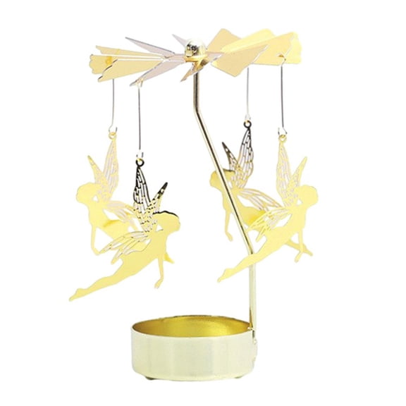 Spinner Candle Holder Golden Rotating Candlestick Wedding Christmas Party Decor