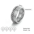 thumbnail image 1 of Spinner Chain Rings Punk Amulet Viking Norse Runes Ring Stainless Steel Jewelry, 1 of 5