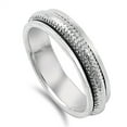 thumbnail image 1 of Spinner Coil Wedding Ring .925 Sterling Silver Wide Band Jewelry Female Male Unisex Size 11, 1 of 4