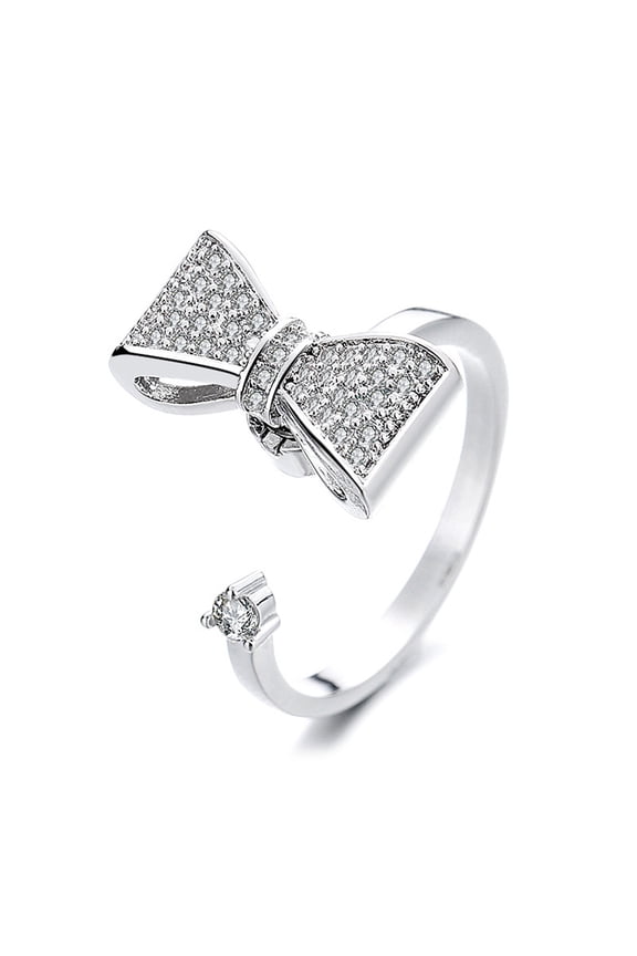 Spinner Fidget Anxiety Open Women Band Adjustable Size Flower Bee Heart Ring R71