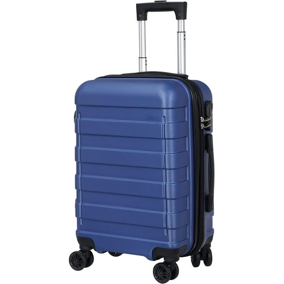 Spinner Luggage 21 Inch Hardside Expandable Suitcase Travel Carry On Luggage with 360° Swivel Wheels and Height Adjustable Handle, Blue